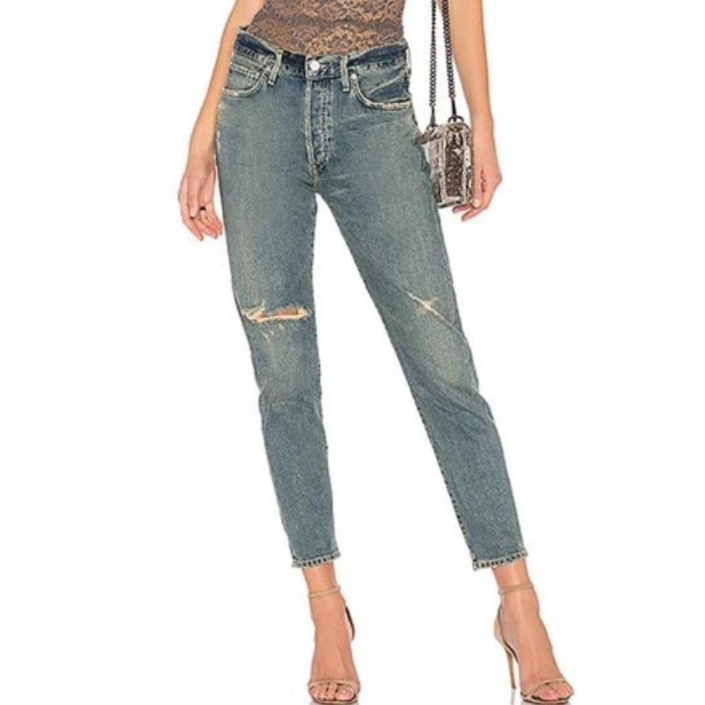 Citizens of Humanity Liya Straight Crop Jeans in Norlander Wash